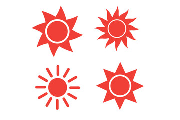 Fototapeta premium Brightness icon, sun outline icon vector for web and mobile apps