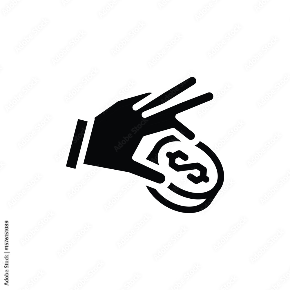 Poster payment solid icon vector design good for web or mobile app