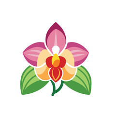 Orchid flower vector icon isolated on white background © SyedaNezun