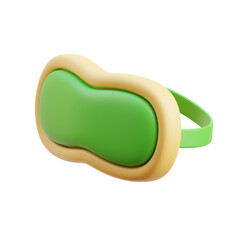 green Sleeping Mask 3d icon illustration