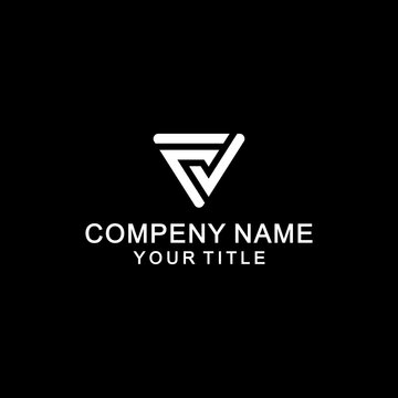 vf fv letter vector logo abstract