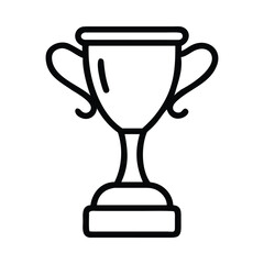 A minimalist icon collection featuring trophy symbols for achievement and light bulb symbols representing innovation, ideas, and creativity, designed in a clean line style for modern use.

