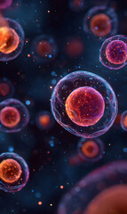 Intricate cellular world vibrant biology abstract life science representation microscopic organisms scientific study