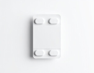Pharmacy blister mock up isolated on white background, copy space