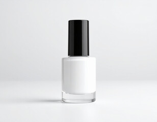 Nail polish bottle mockup isolated on white background, copy space