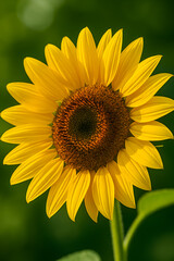 Fototapeta premium Close-Up of Blue Hydrangea Flower Cluster with Soft Green Background
