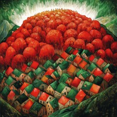 Village Under Red-Leaved Trees