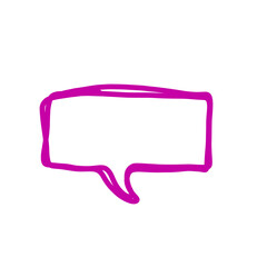 Naklejka premium Abstract comic speech bubbles isolated on transparent background. Hand drawn doodle style speech text box.