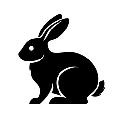 Obraz premium Rabbit Black Glyph Icon (Color Changes Available in SVG)