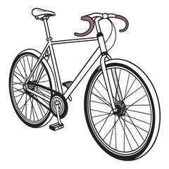 Vintage bicycle vector illustration isolated on white background
