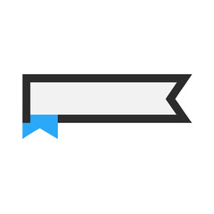 Vector graphic of a simple banner ribbon design for website or print design use