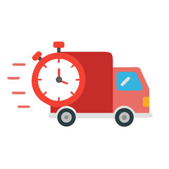 Fast delivery truck with timer for express shipping and urgent order fulfillment