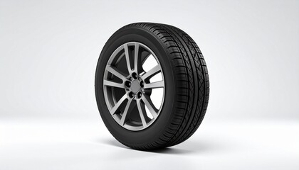 car wheel isolated on white background