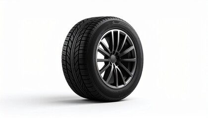 car wheel isolated on white background