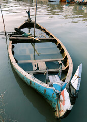 old boat on the river