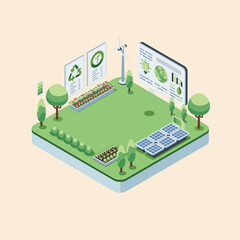 Vector isometric infographic illustration of an urban city with buildings, houses, and street architecture, perfect for business and real estate design plans