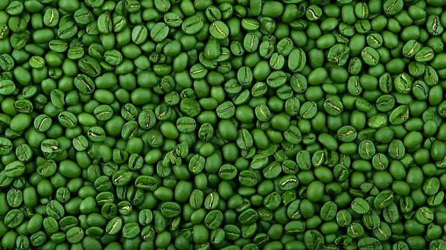 Green Coffee Beans Background