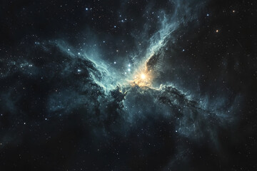 Fototapeta premium a very large star in the middle of a galaxy