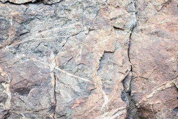 Texture of a massive stone with patterns and growths, natural background with shades and designs