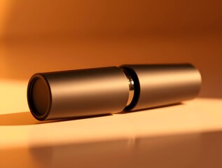 Fototapeta premium Sleek Metallic Cylinder: Precision Engineering & Modern Design