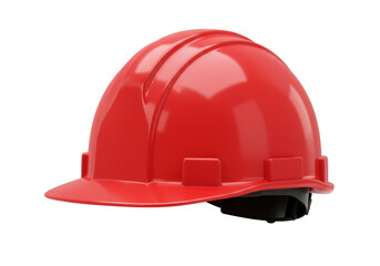 Fototapeta premium Isolated Red Construction Helmet Safety Equipment