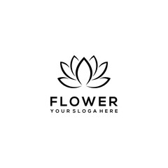 Abstract lotus logo design luxury