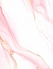 Naklejka premium Valentine’s Marble Vector Background – Pink & Rose Gold Veins with Romantic Accents