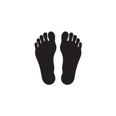 Barefoot human footprint isolated on a white background
