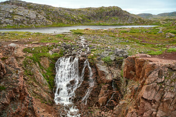 
waterfall in the arctic