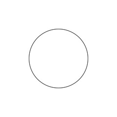 Thin black circle vector outline