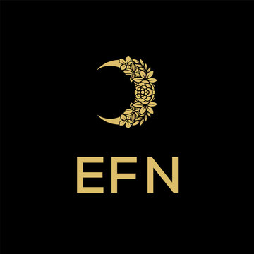 EFN logo design on black background.