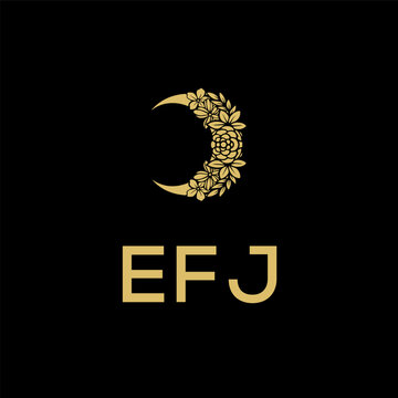 EFJ logo design on black background.
