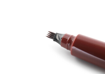 One liquid eyebrow pencil isolated on white