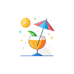 colorful cocktail umbrella tropical party decoration