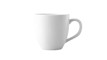 Obraz premium Minimal white ceramic coffee mug mockup for branding and design preview on white background