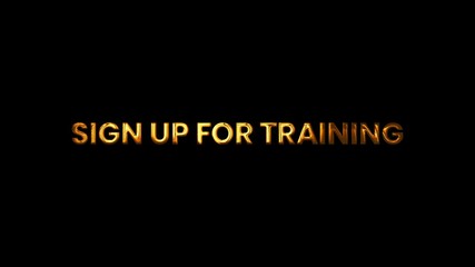 Sign Up for Training — Energetic Golden Text Reveal Animation for Skill Development in 4K