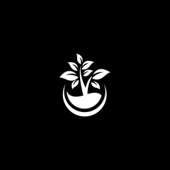 Abstract vibrant tree logo design