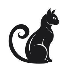 Cat Silhouette Vector Icon