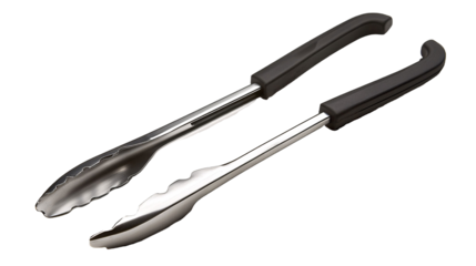 Barbecue Tongs for Grilling and Outdoor Cooking - Isolated on White Background