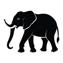 Elephant Silhouette Vector Icon