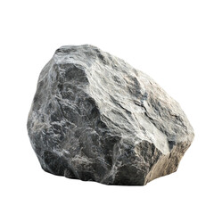 A massive grey boulder imposing and solid a weighty presence
