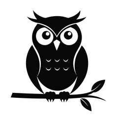 Owl Silhouette Vector Icon