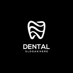 dental clinic tooth logo design vector illustration