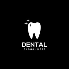 dental clinic tooth logo design vector illustration