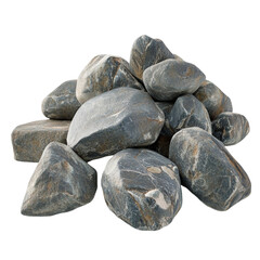 Gray stones piled high a tranquil scene of natural beauty