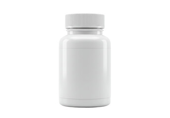 Isolated White Plastic Pill Bottle Medical