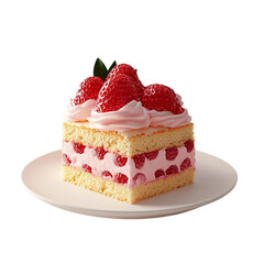 Delicious Strawberry Raspberry Cake Sweet Treat Delightful Dessert