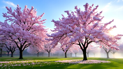 Sakura Dreams &ndash; Cherry blossom trees in full bloom