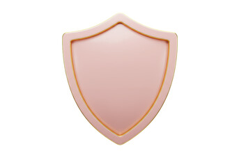 Isolated Pink Shield Protection Symbol Security
