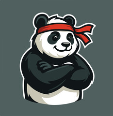 panda bear with a gift